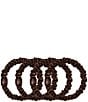 Slip Silk Back To Basics Skinny Scrunchies, Color:Dark Brown - Image 2