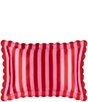 Slip Silk Queen Scalloped Edge Striped Pillowcase - Image 1