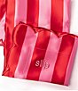 Slip Silk Queen Scalloped Edge Striped Pillowcase - Image 4