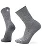 Color:Medium Grey - Image 1 - Everyday Solid Rib Crew Socks