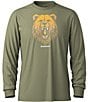 SmartWool Geometric Bear Long Sleeve T-Shirt, Color:Winter Moss - Image 1