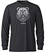 SmartWool Geometric Bear Long Sleeve T-Shirt, Color:BLACK - Image 1
