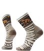 SmartWool Hike Targeted Cushion Bear Stripe Mid Crew Socks - Image 1