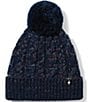 SmartWool Isto Cable Knit Merino Wool Retro Pom Beanie, Color:Deep Navy - Image 1