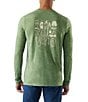 SmartWool Merino Hemp Blend Gear Up Long Sleeve Graphic T-Shirt, Color:Fern Green Heather - Image 2