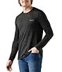 SmartWool Merino Hemp Blend Gear Up Long Sleeve Graphic T-Shirt, Color:Black Heather - Image 1