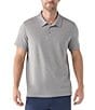 Color:Light Gray Heather - Image 1 - Performance Solid Short Sleeve Polo Shirt