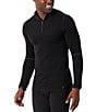 SmartWool Slim Fit Intraknit Alpine Quarter-Zip Pullover, Color:Black - Image 1