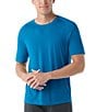 Color:Laguna Blue - Image 1 - Slim Fit Solid Merino Short Sleeve T-Shirt