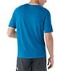Color:Laguna Blue - Image 2 - Slim Fit Solid Merino Short Sleeve T-Shirt