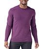 Color:Purple Iris Heather - Image 1 - Sparwood Jersey Knit Merino Wool Sweater