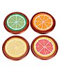 Color:Multi - Image 2 - Citrus Slice Needlepoint Coaster Set
