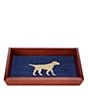 Smathers & Branson Yellow Lab Needlepoint Valet Tray, Color:Classic Navy - Image 1