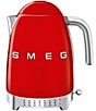 Smeg 50's Retro 7-Cup Stainless Steel Variable Temperature Electric Kettle, Color:Red - Image 1