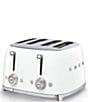 Smeg 50's Style Retro Aesthetic 4-Slice Toaster, Color:White - Image 1