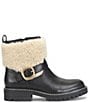 Sofft Adelle Aqua Sofft Collection Water-Resistant Leather Shearling Moto Buckle Boots - Image 3