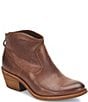 Color:Brown - Image 1 - Aisley Unlined Leather Western Booties