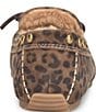 Sofft Alpine Leopard Print Suede Shearling Stud Detail Moccasins - Image 3