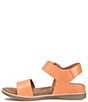 Color:Orange - Image 4 - Bali Leather Oversized Buckle Detail Sandals