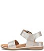 Color:Silver - Image 4 - Bali Metallic Leather Oversized Buckle Detail Sandals