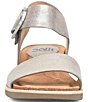 Color:Silver - Image 5 - Bali Metallic Leather Oversized Buckle Detail Sandals