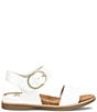 Color:White - Image 2 - Bali Patent Leather Buckle Detail Sandals