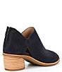Color:Navy - Image 2 - Carleigh Suede Rounded Stack Heel Peep Toe Shoes