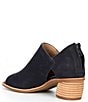 Color:Navy - Image 3 - Carleigh Suede Rounded Stack Heel Peep Toe Shoes