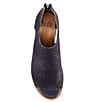 Color:Navy - Image 5 - Carleigh Suede Rounded Stack Heel Peep Toe Shoes