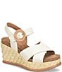 Sofft Dorathy Leather Banded Platform Woven Wedge Sandals - Image 1
