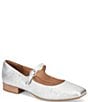 Color:Silver - Image 1 - Elsey Metallic Leather Mary Jane Flats