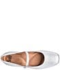 Color:Silver - Image 6 - Elsey Metallic Leather Mary Jane Flats