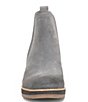 Color:Grey - Image 5 - Emeree Waterproof Suede Leather Wedge Chelsea Booties