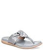 Color:Silver - Image 1 - Essie Leather Thong Sandals