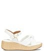 Color:White - Image 2 - Farah Knot Leather Platform Sandals