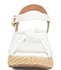 Color:White - Image 5 - Farah Knot Leather Platform Sandals