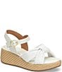 Color:White - Image 1 - Farah Knot Leather Platform Sandals