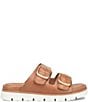 Sofft Gabby Leather Buckle Platform Slide Sandals - Image 2