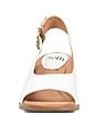 Color:White - Image 5 - Gabriella Slingback Leather Wedge Sandals