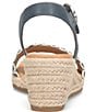 Sofft Inez Leather Woven Detail Wedge Sandals - Image 5