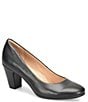 Color:Black - Image 1 - Lana Rounded Toe Leather Pumps