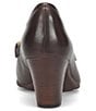 Color:Chocolate - Image 3 - Leona Classic Loafer Leather Pumps