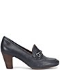 Color:Navy - Image 2 - Leona Classic Loafer Leather Pumps