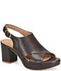 Sofft Liv Leather Block Platform Heels - Image 1