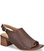 Sofft Lois Embossed Leather Slingback Heel Sandals - Image 1