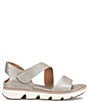 Color:Anthracite - Image 2 - Mandi Asymmetrical Leather Sporty Sandals