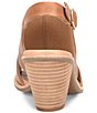 Color:Luggage Brown - Image 3 - Mendi Leather Slingback Sandals