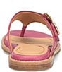 Color:Raspberry - Image 3 - Nancia Leather Adjustable Thong Sandals