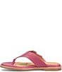 Color:Raspberry - Image 4 - Nancia Leather Adjustable Thong Sandals