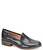 Color:Black Lizard - Image 1 - Napoli Lizard Embossed Leather Loafers